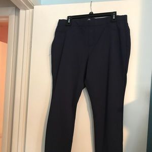 Blue stretch skinny leg pants